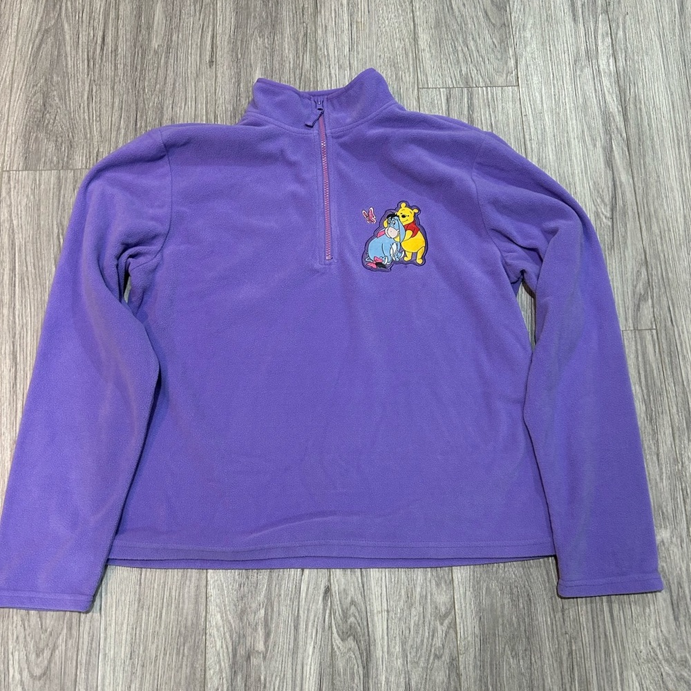 Vintage 90s Disney Store Winnie the Pooh Quarter Zip fleece XL